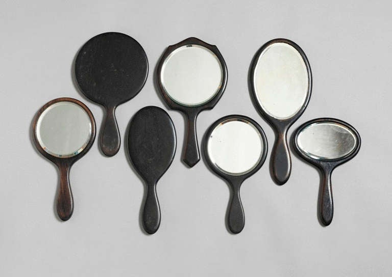 Group of Seven Vintage Hand Held Mirrors For Sale at 1stdibs