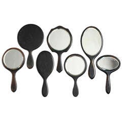Group of Seven Antique Hand Held Mirrors