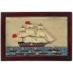 Early Naive Sailor Work Ship Picture