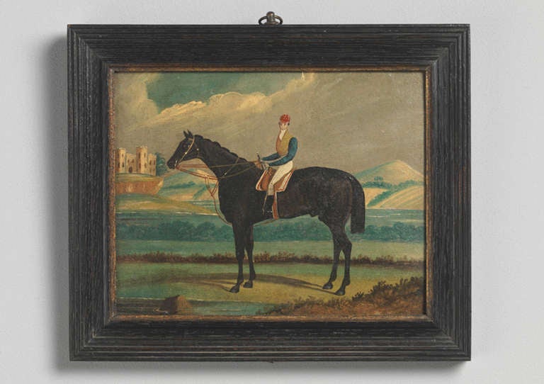 Portrait of Fred Archer on ‘Ormonde’
Inscribed to Verso
Oils on Board
English, c 1870
10.25