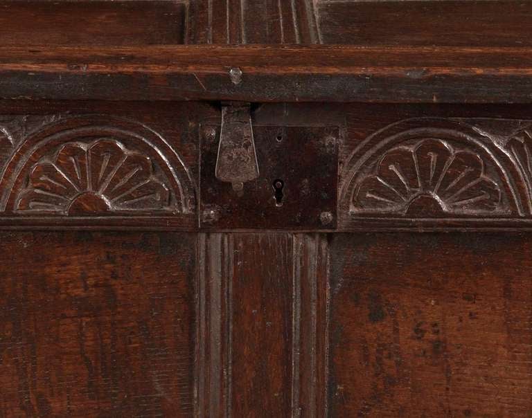 English Charles II Period Panelled Chest
