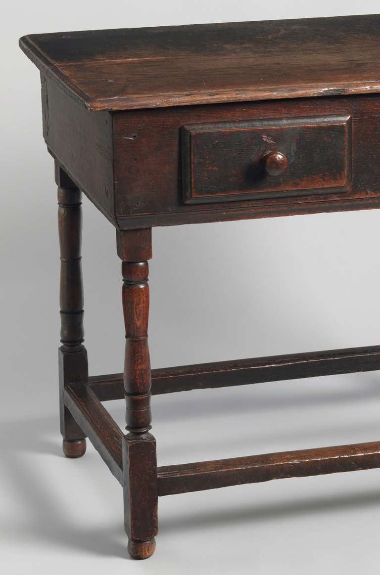English William and Mary Period Two Drawer Side Table