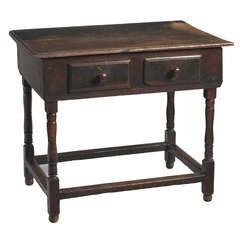 William and Mary Period Two Drawer Side Table