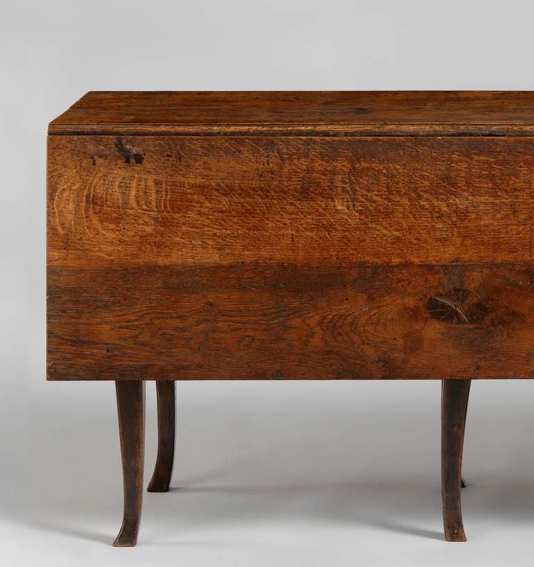 Rare Georgian Cabriole Leg Twin Drop Leaf Dining