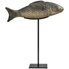 Antique Full Bodied Fish Form Trade Sign