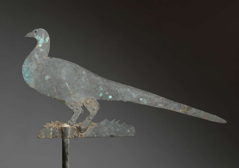 Stylised Silhouette Pheasant Form Weathervane
