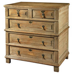 Provincial Queen Anne Period Chest of Five Drawers