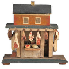 Extraordinary Miniature Butcher’s Shop Model