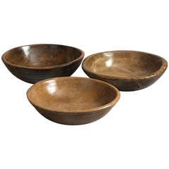 Three Early Domestic Dairy Bowls
