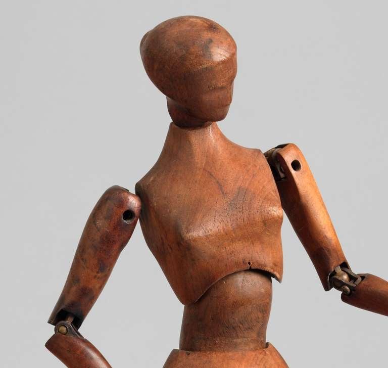 Folk Art Large Modernist Artist's Female Lay Figure