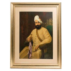 Highlighted Photographic Portrait of the Maharaja of Patialia 20th Century