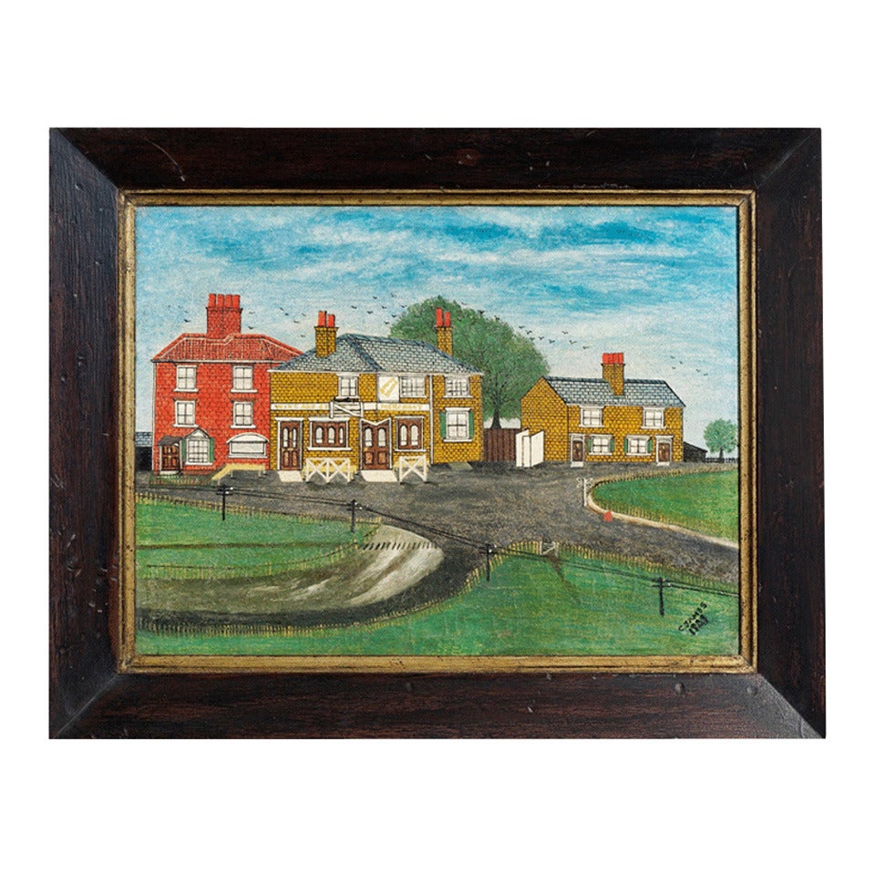 20th Century Naive School Painting For Sale
