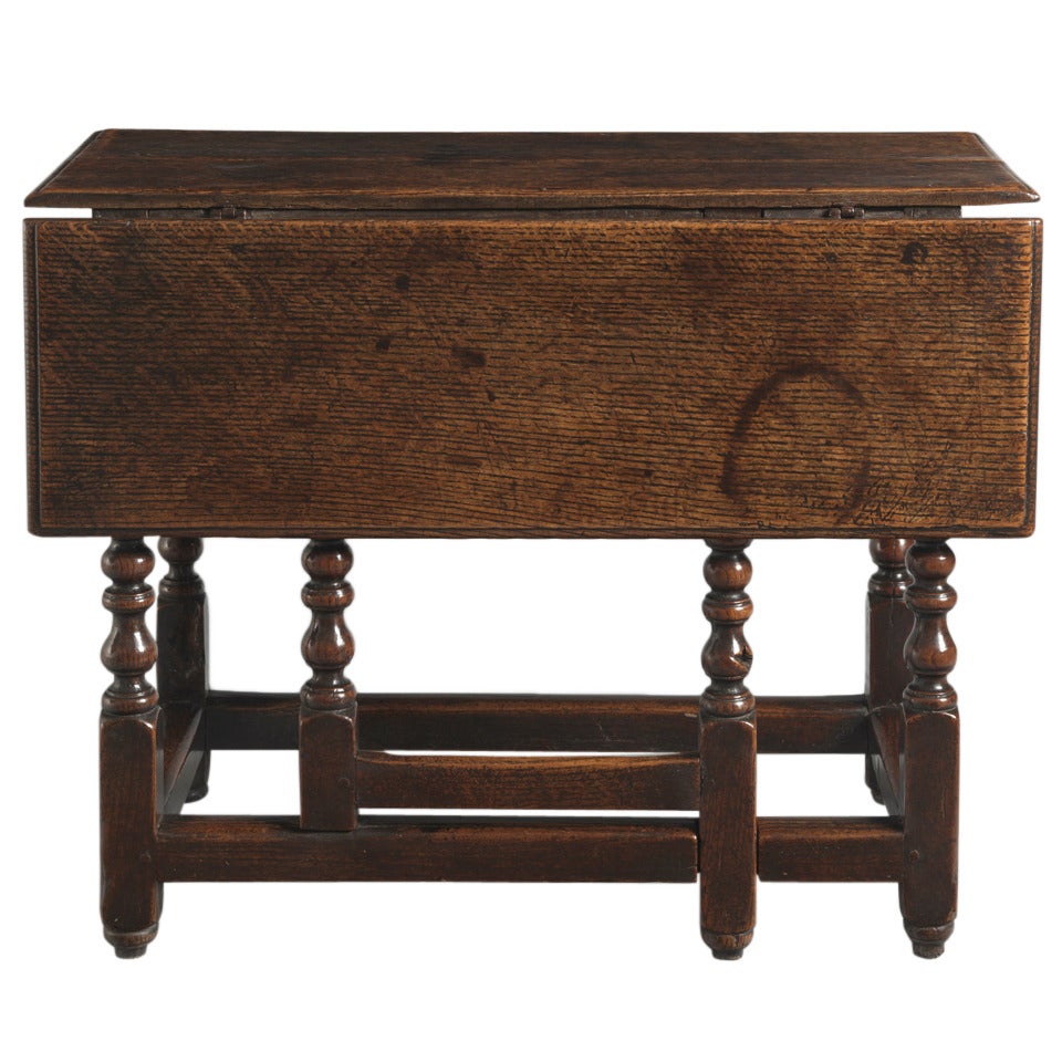 17th Century Drop Leaf Table For Sale