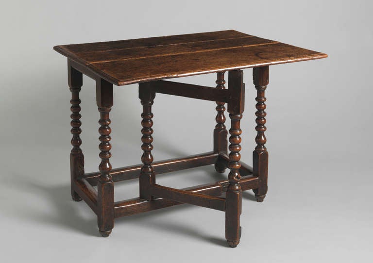 English 17th Century Drop Leaf Table For Sale