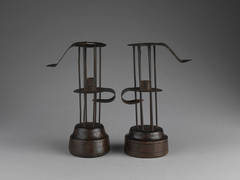Antique Two Adjustable “Birdcage” Candlesticks