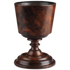 Antique Rare Large Domestic Treenware Goblet