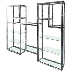 Milo Baughman Extra Large Chrome Etagere 2
