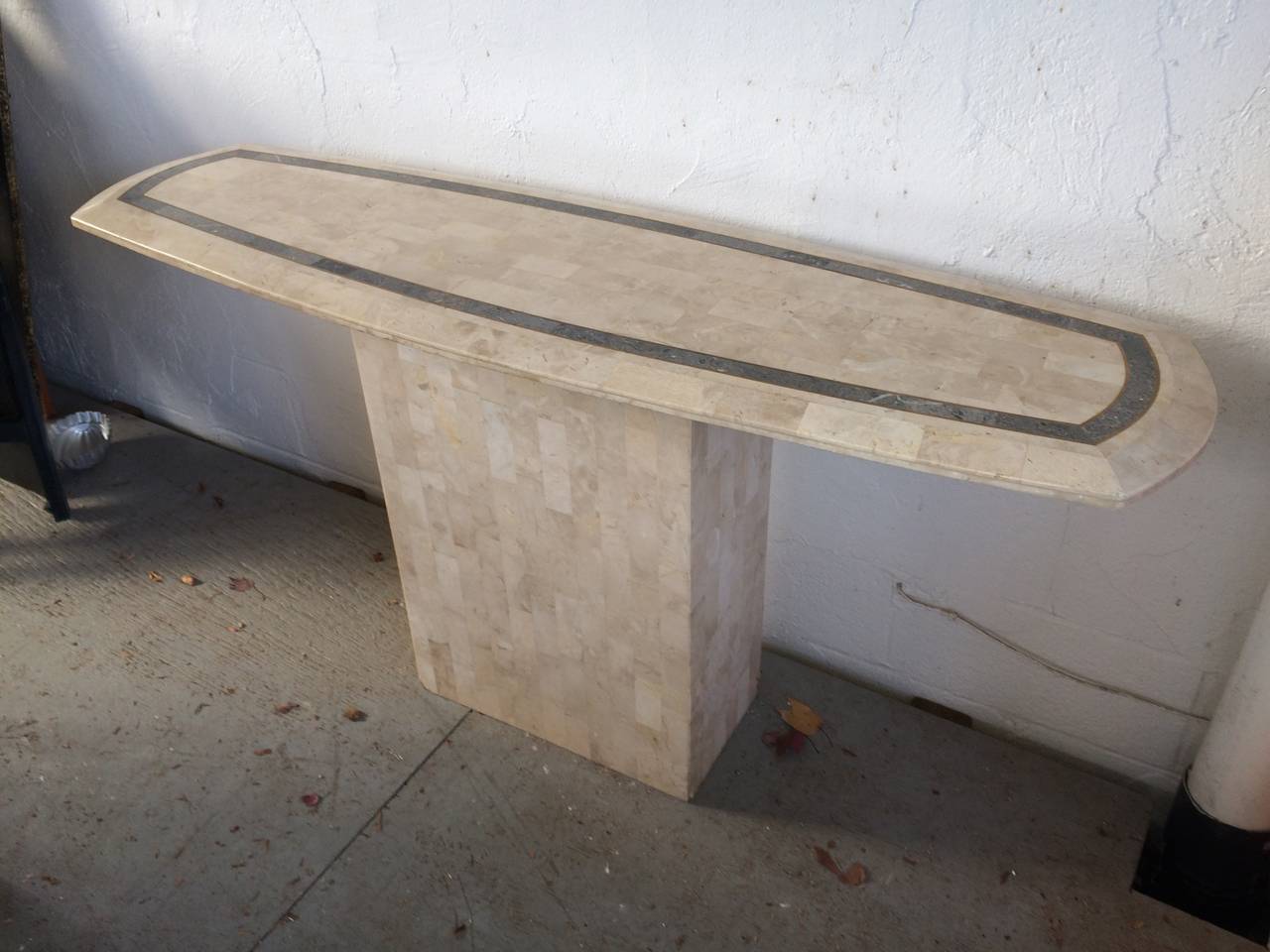 fossil stone hall table