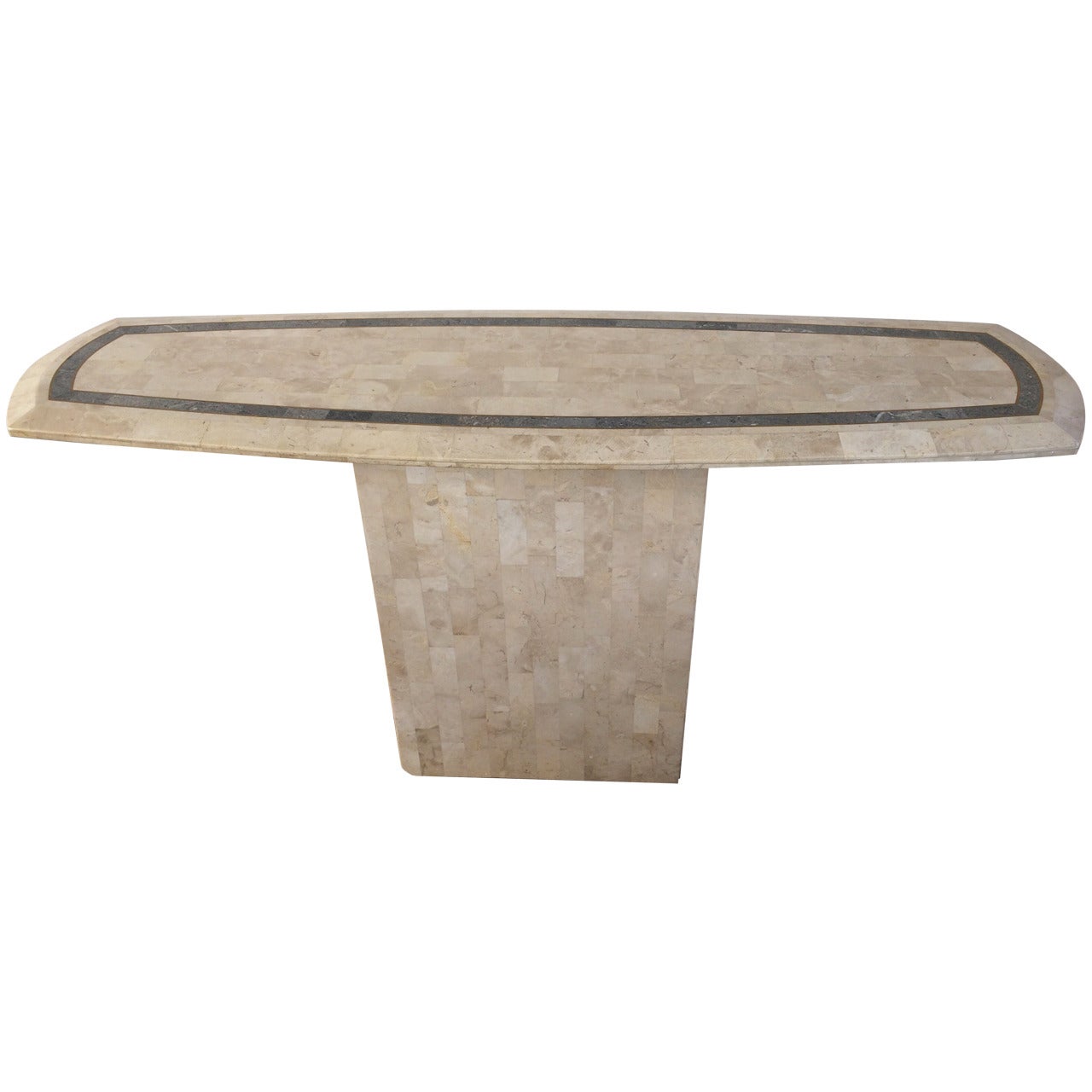 Maitland-Smith Tessellated Fossil/Stone Console Table