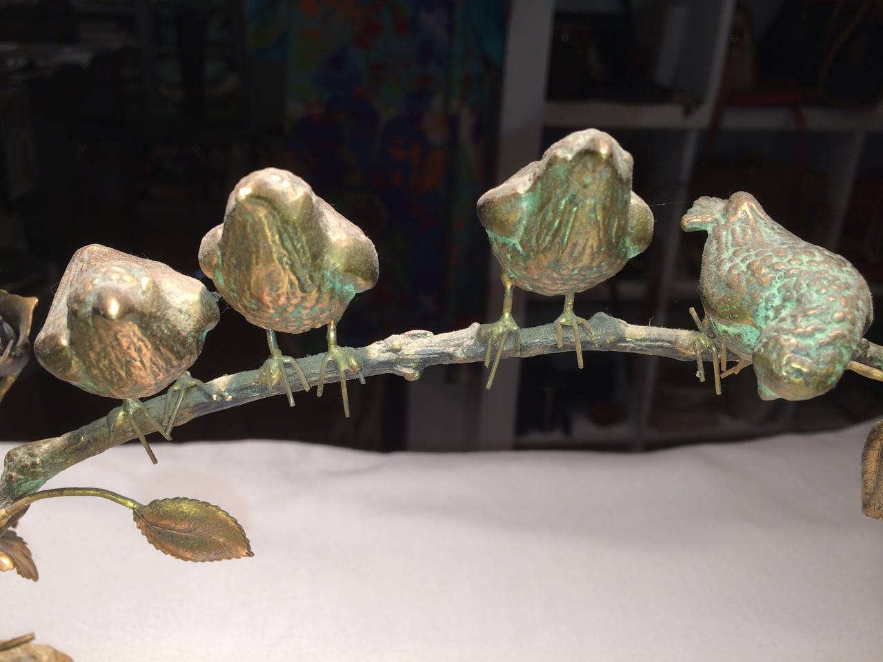 Curtis Jere Sculpture with Birds In Excellent Condition In Redding, CT