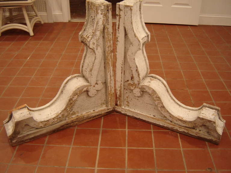 19th Century Pair of Antique Corbels