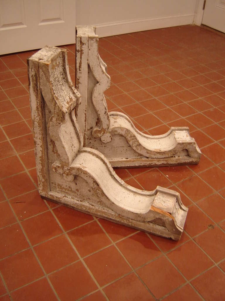 American Pair of Antique Corbels