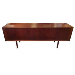 Danish Modern Teak Tambour Door Credenza attributed to Hans Wegner 7