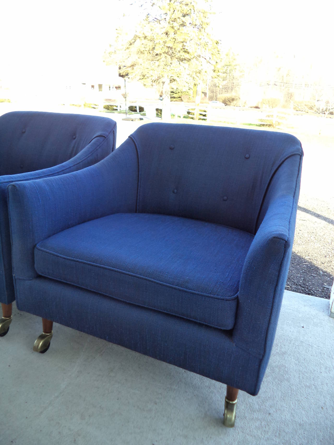 Mid-20th Century Pair of 1960's Club Chairs