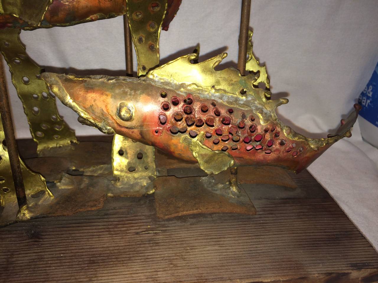 Mid-20th Century Signed Brutalist Sculpture of Fish by Segal For Sale