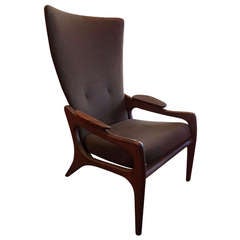 Adrian Pearsall Sculptural Wing Back Lounge Chair