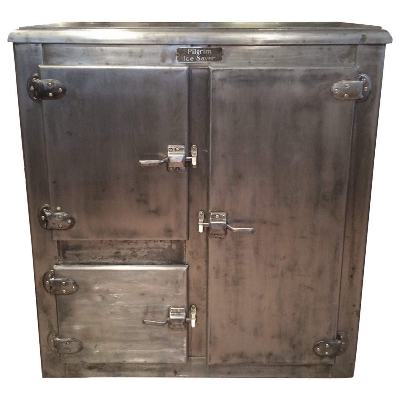 Antique Stainless Steel Industrial Ice Box/Bar by Pilgrim