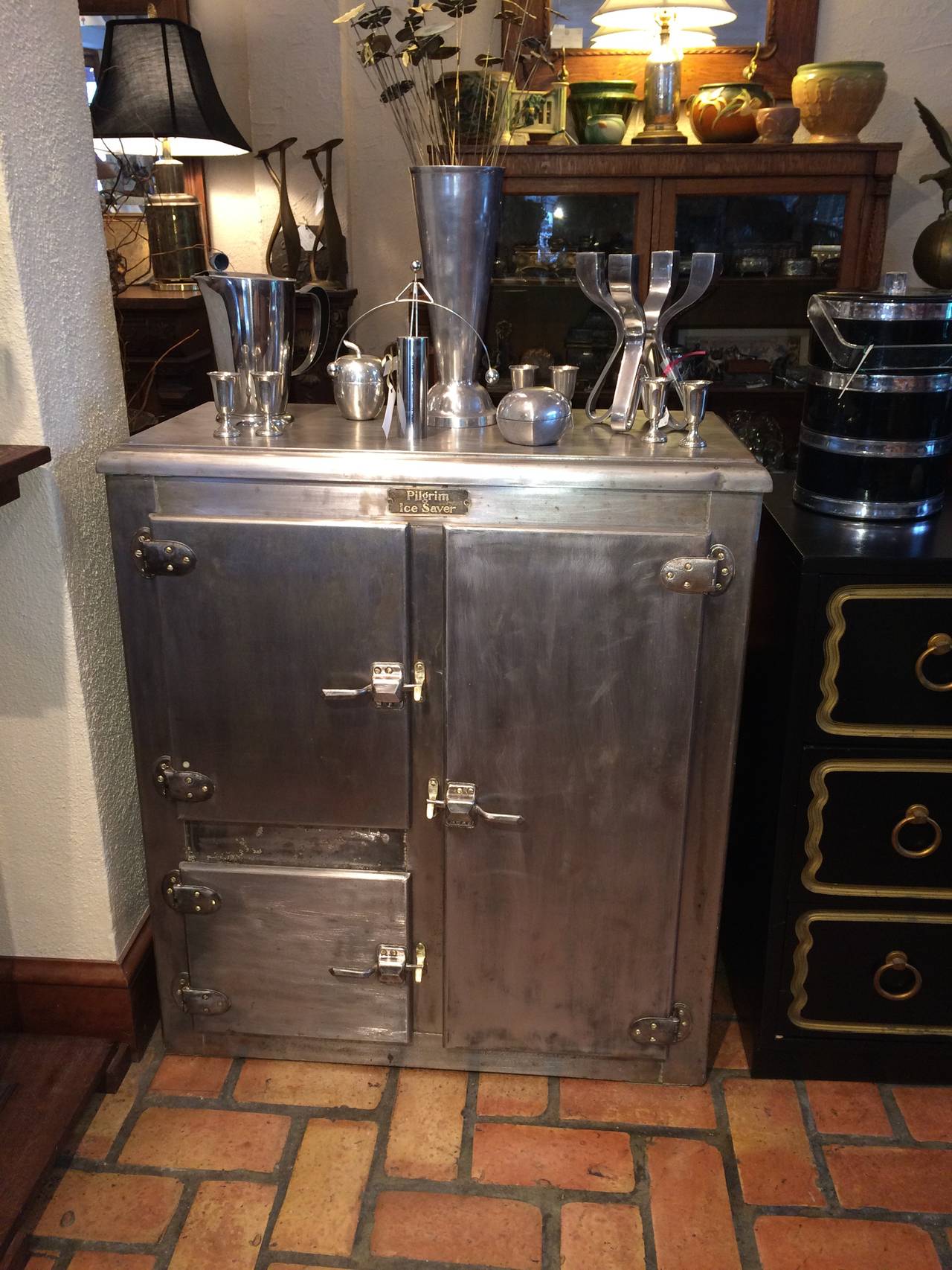 Antique Stainless Steel Industrial Ice Box/Bar by Pilgrim 2