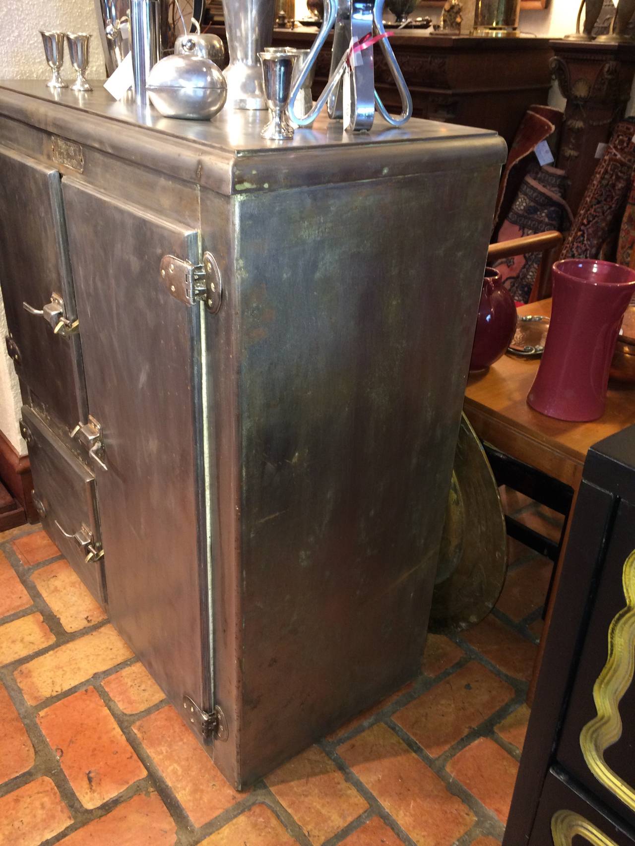 Antique Stainless Steel Industrial Ice Box/Bar by Pilgrim 1