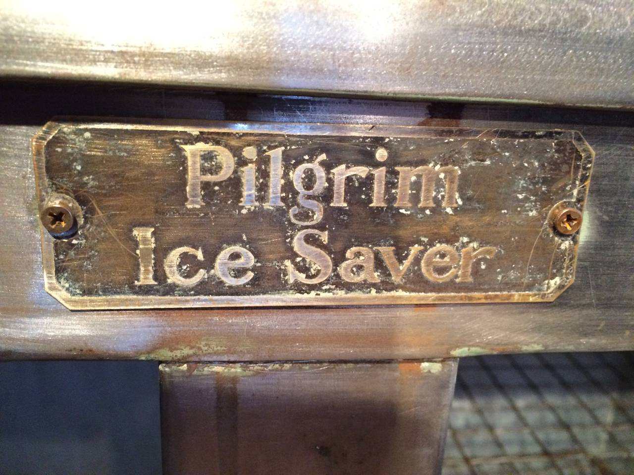 antique metal ice box