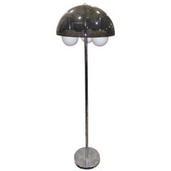 Retro Smoked Lucite Mushroom Floor Lamp