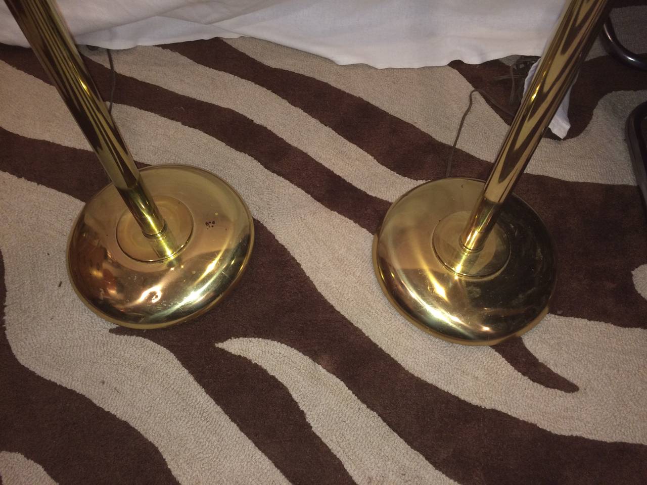 Pair of Mid-Century Modern Brass Floor Lamps 3