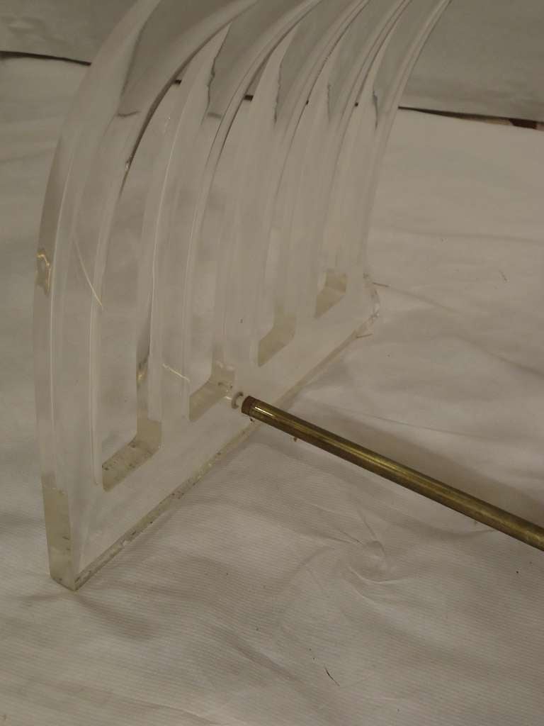 Hollywood Regency Lucite Bench 2