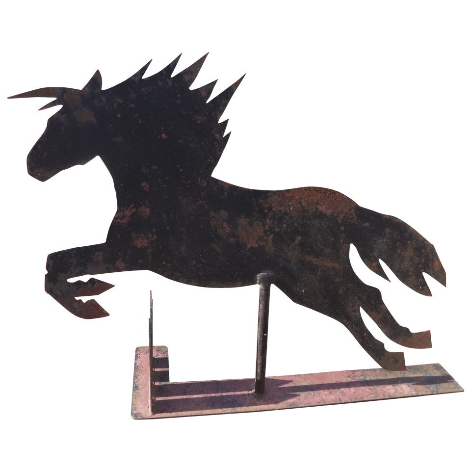 Large Iron Sheet Horse Sculpture