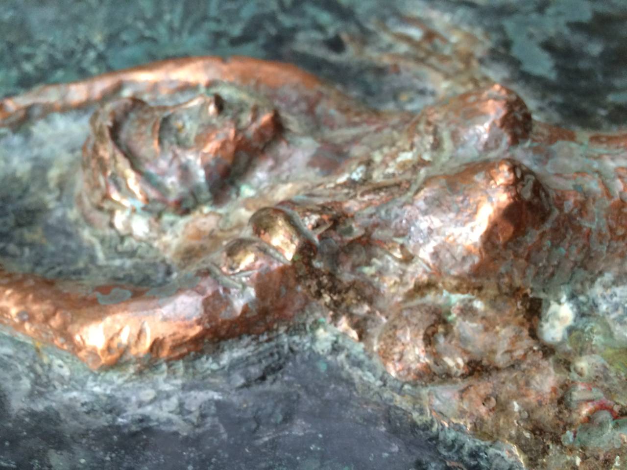 Signed Copper Plaque of a Mermaid 2