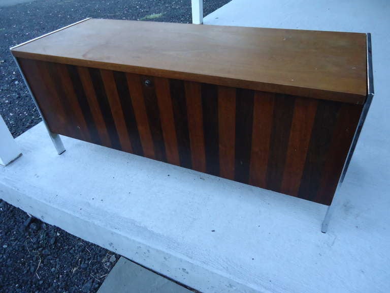 Wood Mid Century Lane Chrome Cedar Chest