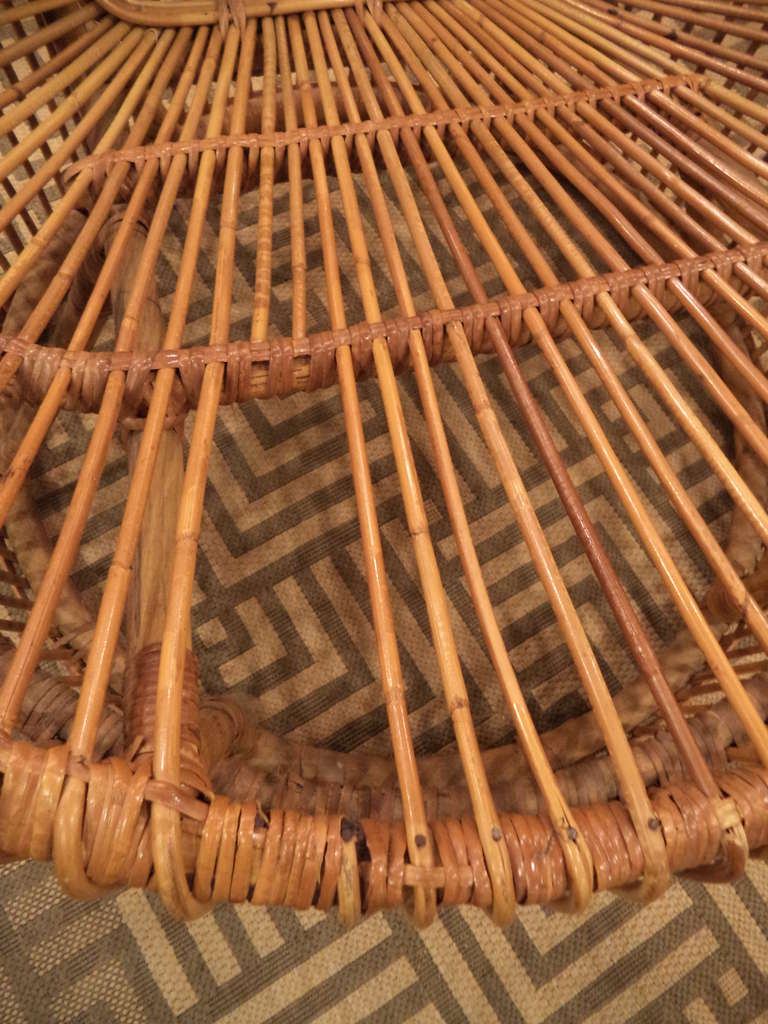 Pair of Rattan Bucket Chairs by Franco Albini for Vittorio Bonacina 2
