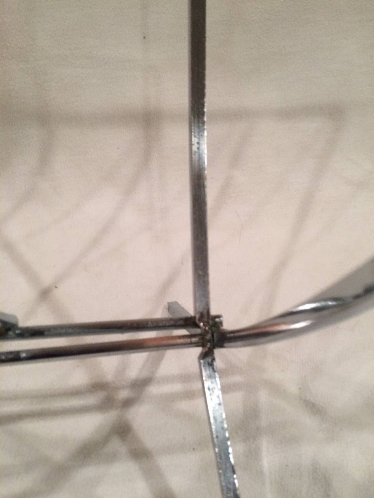 Mid-Century Modern Chrome Magazine Rack 1