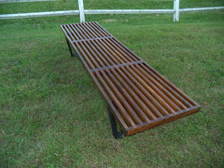 coffee table with slats