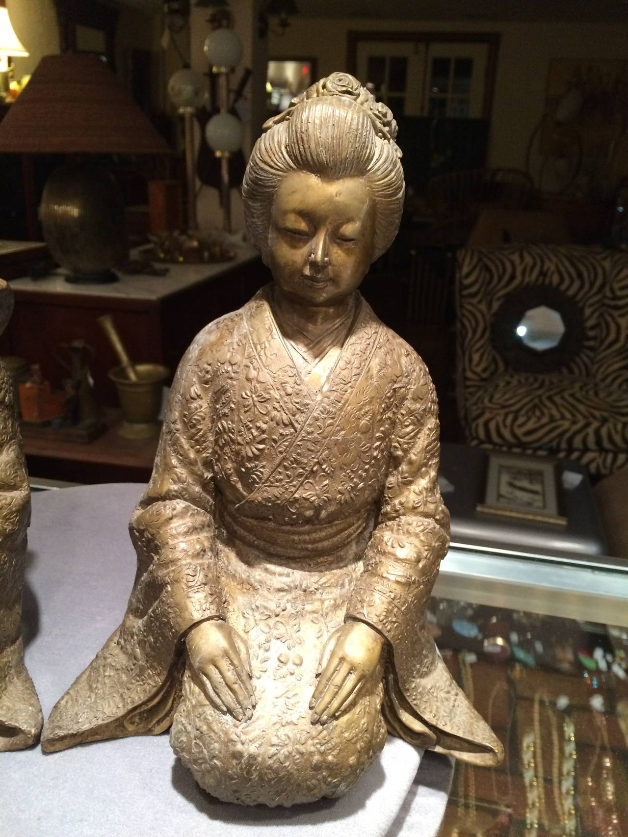 Pair of Bronze Asian Statues at 1stDibs asian bronze statues