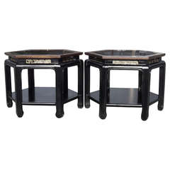 Pair of Chinese Chippendale Tables in the Style of James Mont 12