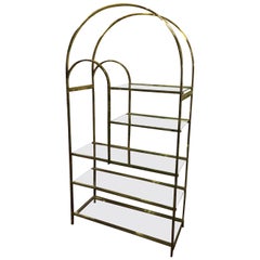 Hollywood Regency Brass Etagere