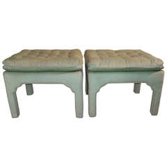 Pair of Upholstered Stools by Henredon