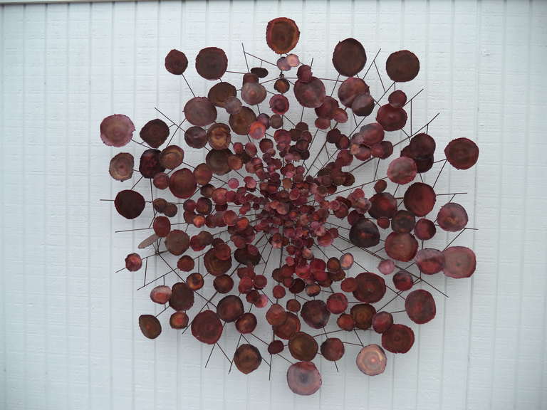 Enormous 60" Starburst Wall Sculpture Attributed to Curtis Jere