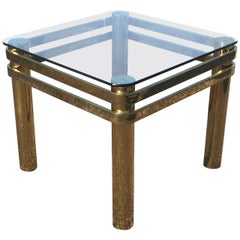 Hollywood Regency Brass and Glass Table by Pace