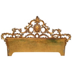 Hollywood Regency Carved Gilt King Headboard